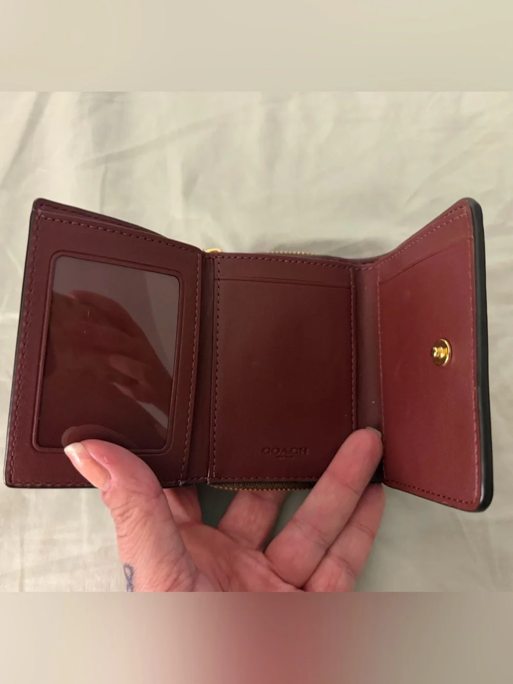 Coach Floral Signature Mini Foldable Wallet